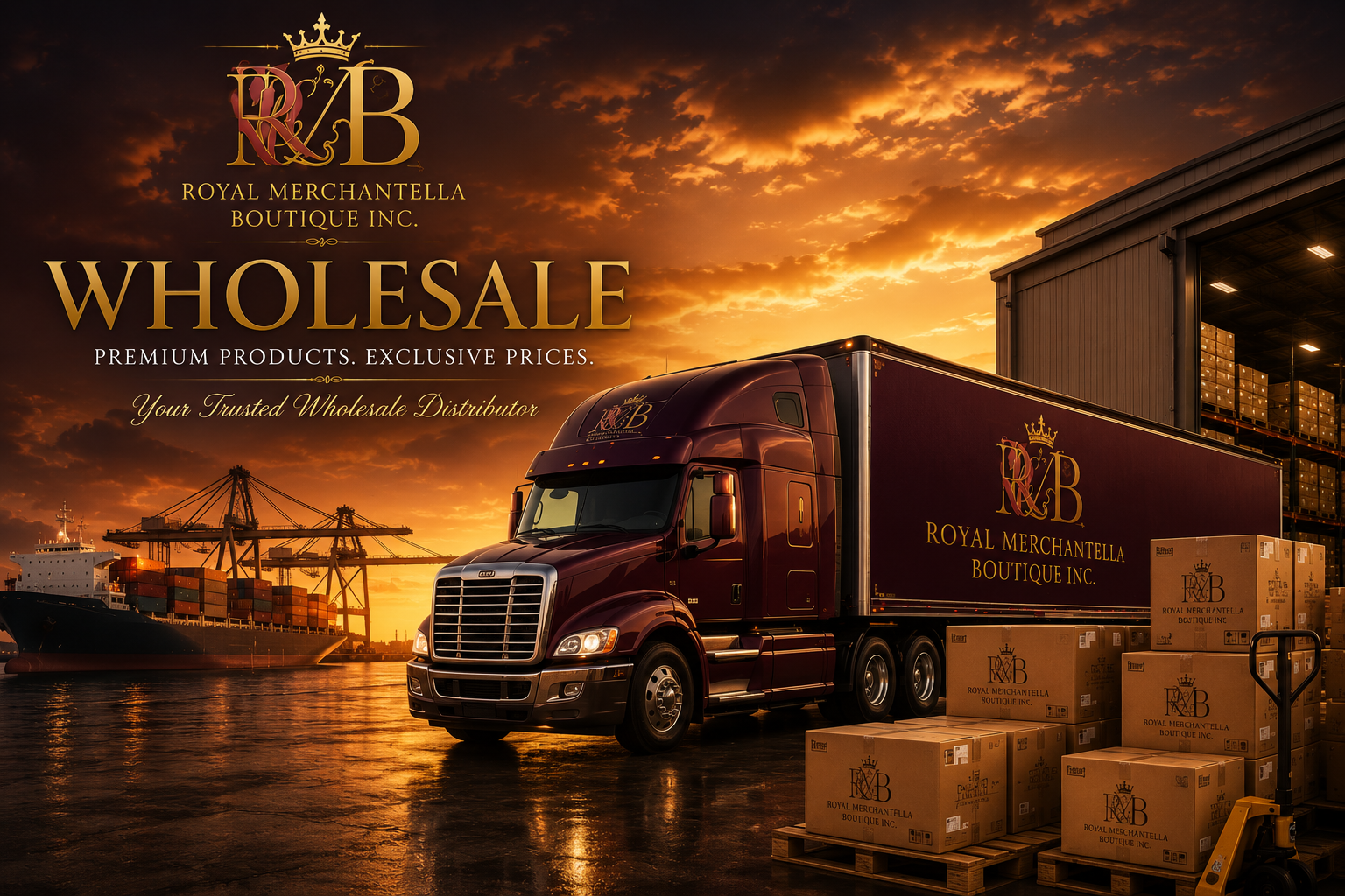Royal Merchantella Boutique Inc — Wholesale Distribution, Premium Products, Exclusive Prices